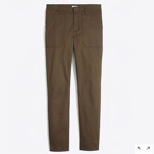 NWT J Crew Army Green Hi-Rise Skinny Cargo Pants